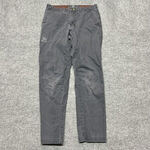 Kailas Pants Mens M Gray Canvas Chino Straight Leg Outdoor Hiking Casual
